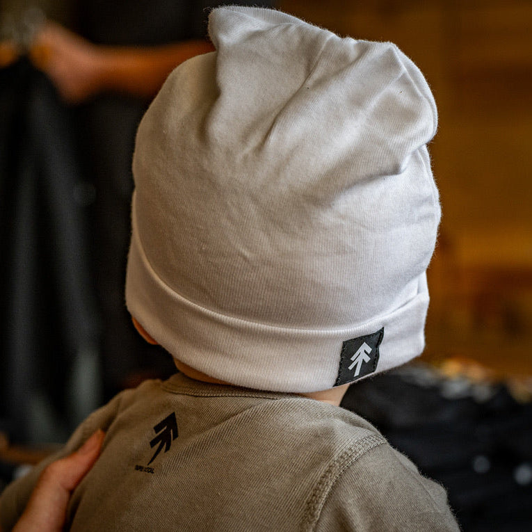 American Flag Beanie - White